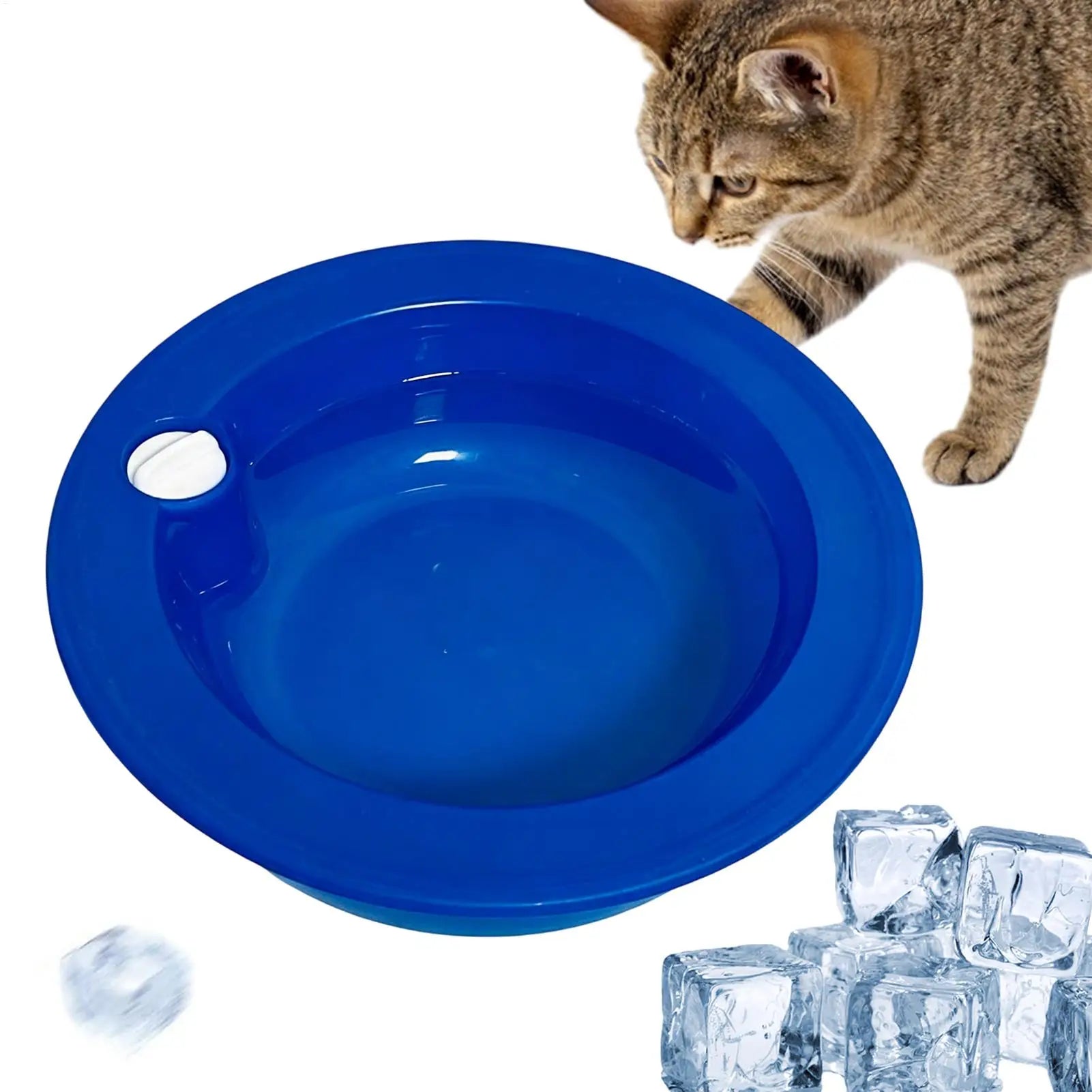 Pet Cooling Bowl Ice Chilled Dog Water Hydration Feeder Small Medium