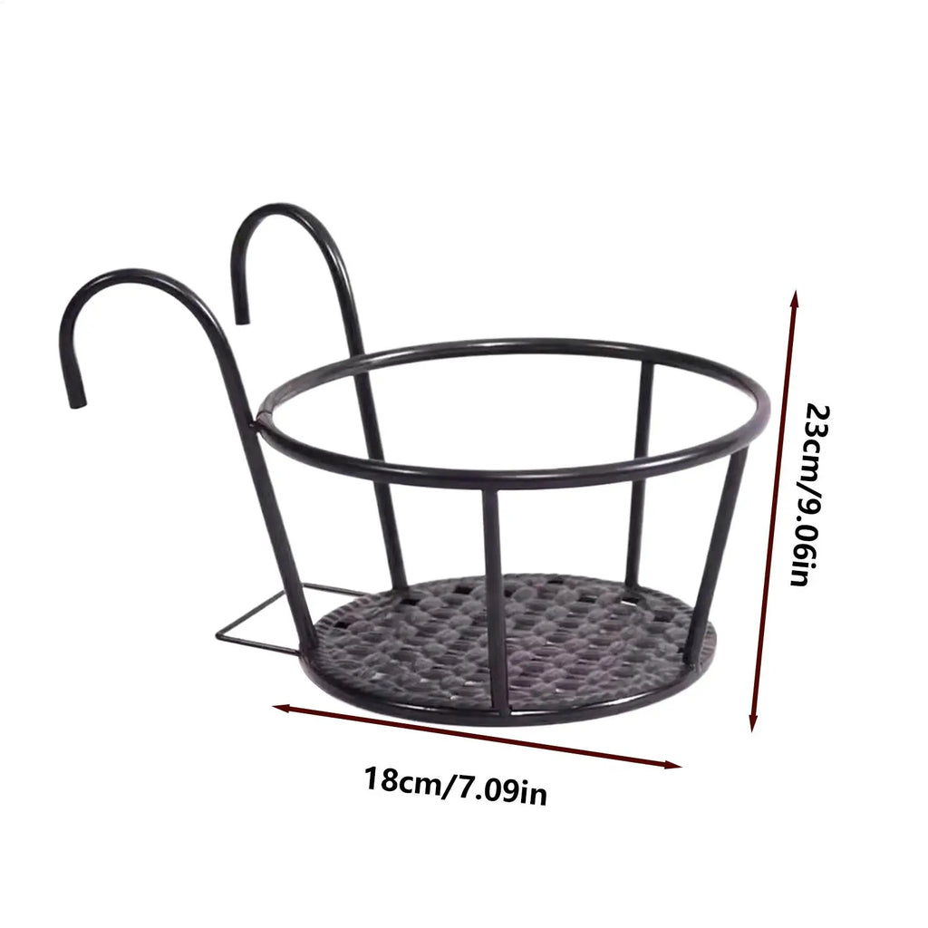 Deck Railing Plant Hanger Iron Weather-resistant Thickened Metal