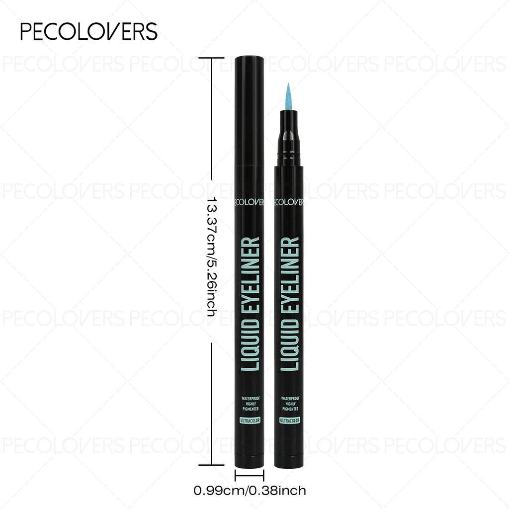 1PC Rich Colors, Smooth Finish, Waterproof Blue, Green, Purple, Eyeliner Pen, Create The Perfect Christmas Halloween Makeup Look Zpaxo