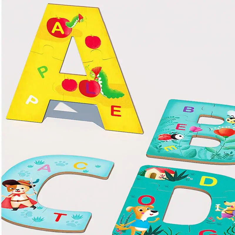 Kids Jigsaw Puzzles Alphabet Jigsaw Puzzles For Kids Educational Game Preschoolers Recognition Tool For 3-6 Years Old Boys Girls Zpaxo