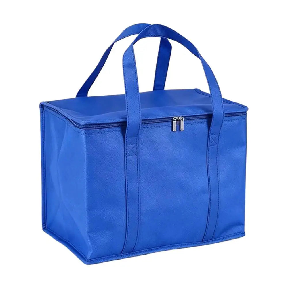 Insulated Cooler Lunch Bag S/M/L | Waterproof Thermal Tote Insulated Lunch Bag Zpaxo Blue L