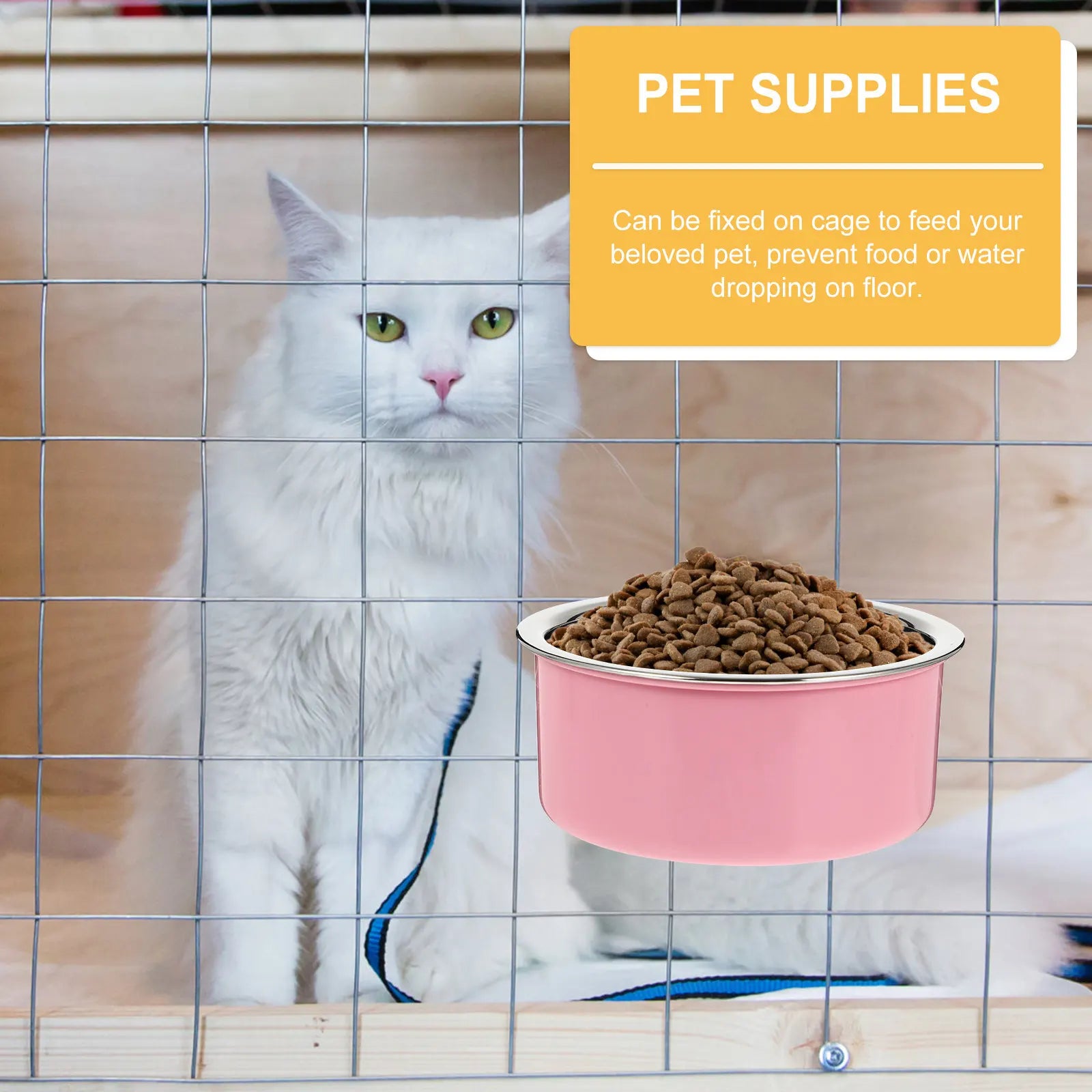 Stainless Steel Pet Bowl Dog Cat Hanging Feeder Non-overturn Unique
