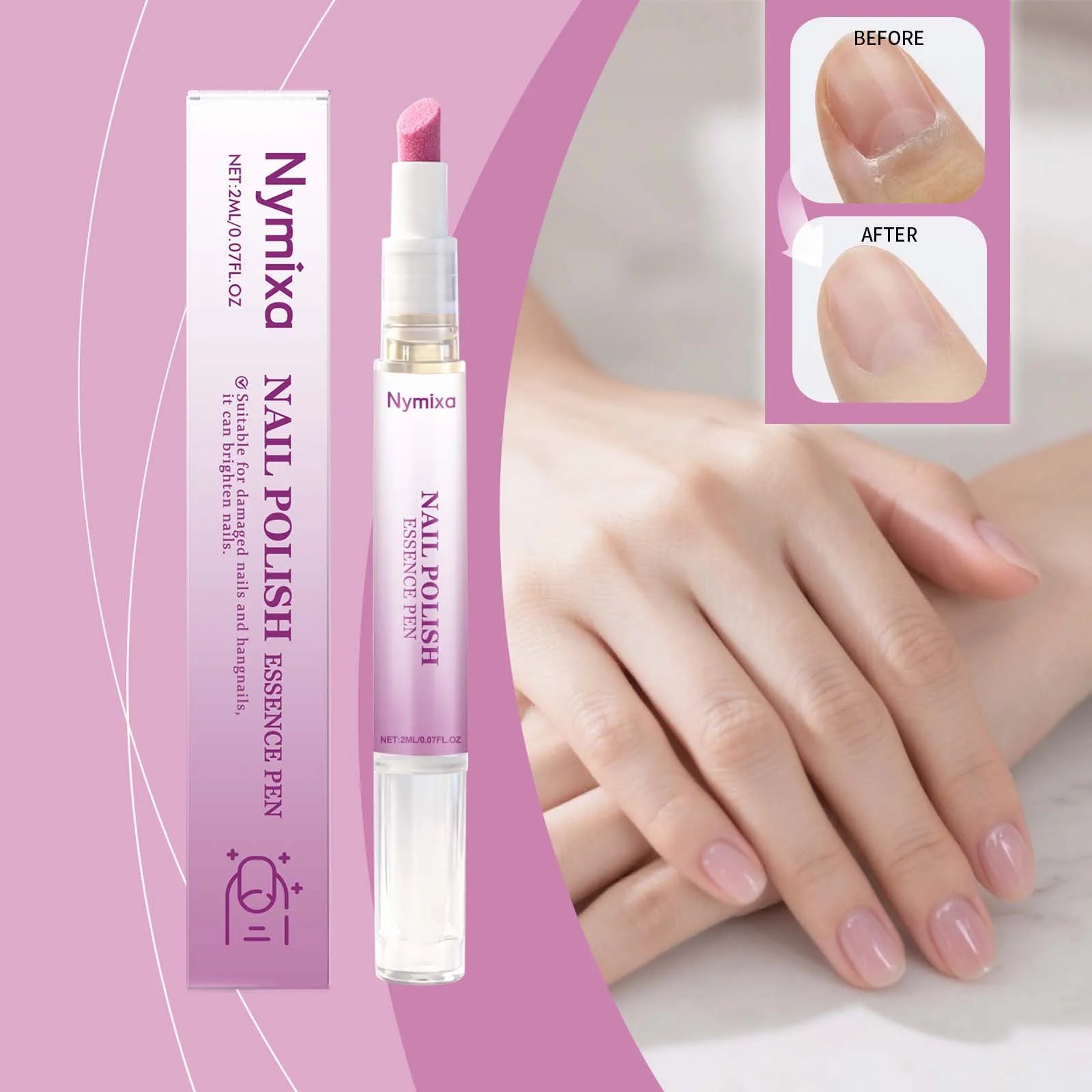 Cuticle Oil Pen Nail Cuticle Care Moisturizing Anti Hangnail Fast Absorb No Residue Soft Smooth Nails Daily Manicure Tool Zpaxo