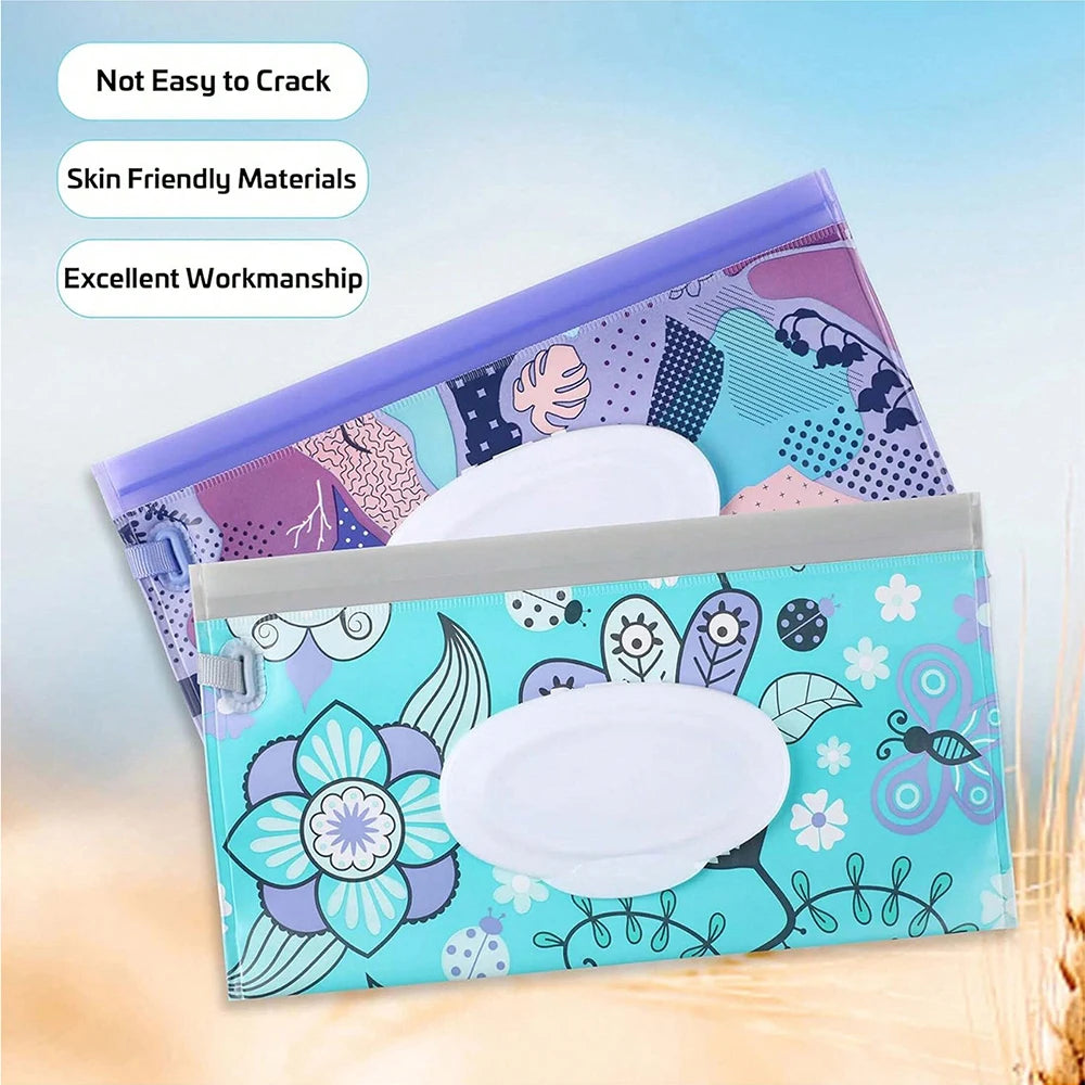 1/2/3/4Pcs Portable Wet Wipes Box Baby Wipe Dispenser Travel Refillable Wet Wipe Container Zpaxo