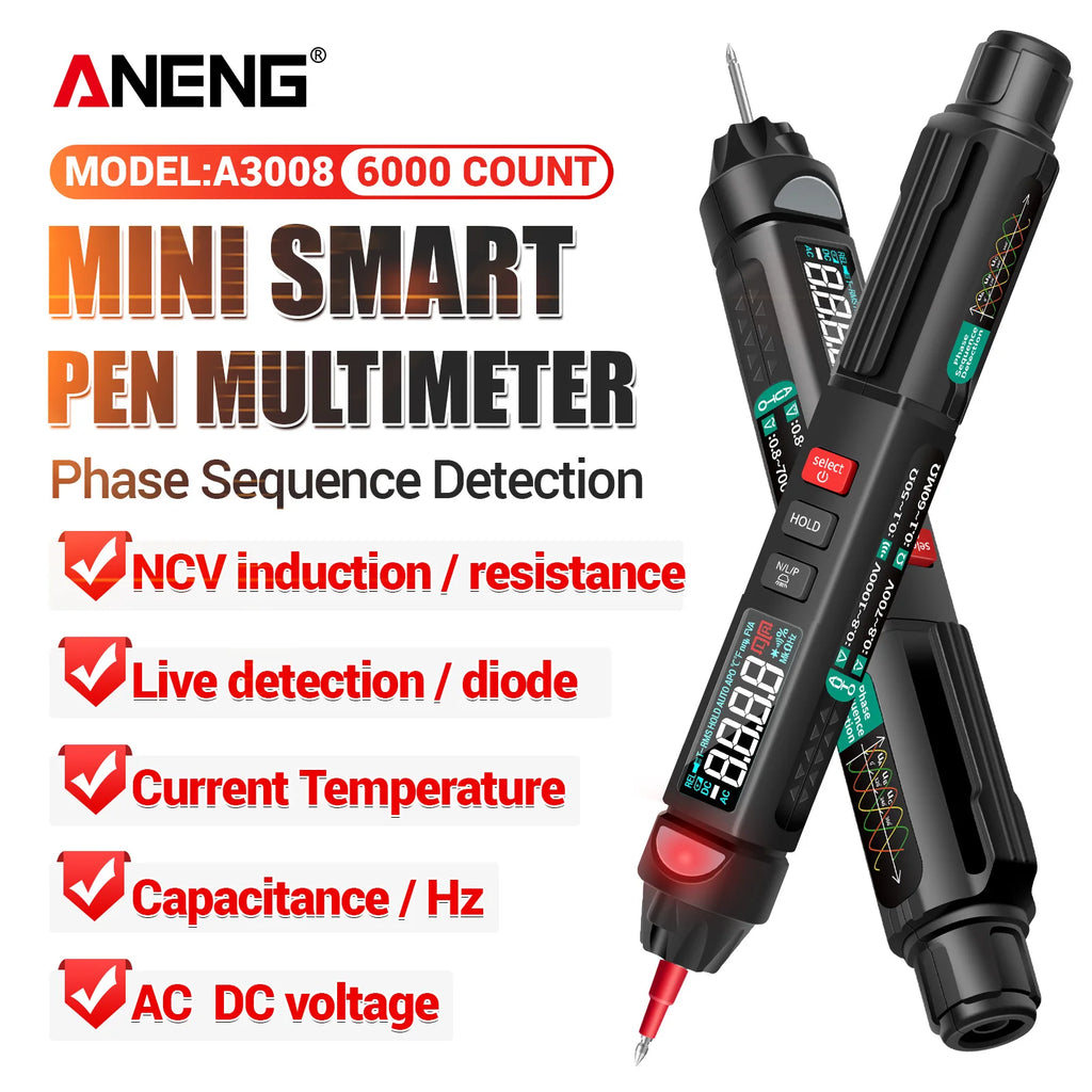 ANENG A3008 Non Contact Voltage Detection Precision Auto Off Current