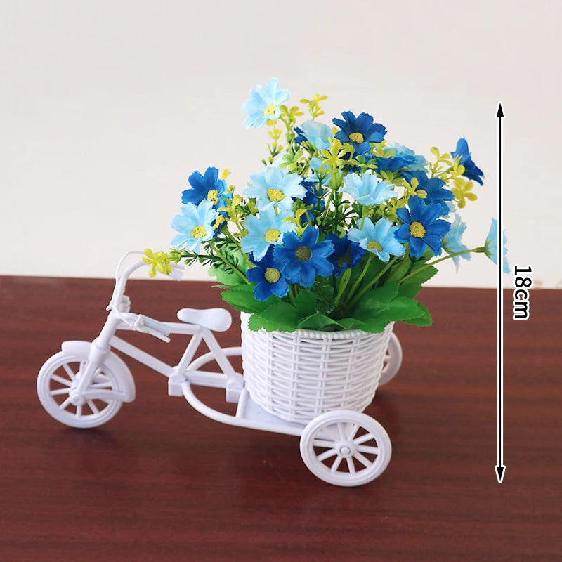 MRattan Flower Basket Vase Tricycle Bicycle Model Home Garden Wedding Zpaxo A3