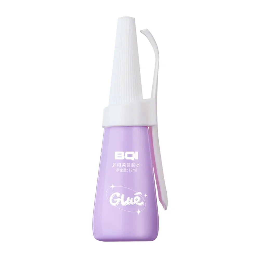 Eyelash Glue Waterproof Quick Dry Adhesive False Lash Glue with Tweezers Makeup Fake Eyelashes Extension Clear Glues Cosmetic Zpaxo 12ml