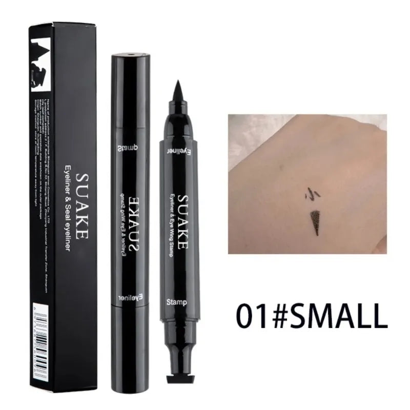 1 Black Eyeliner Stamp Waterproof Sweat-proof Dual-ended Liquid Quick Zpaxo D-01 Small
