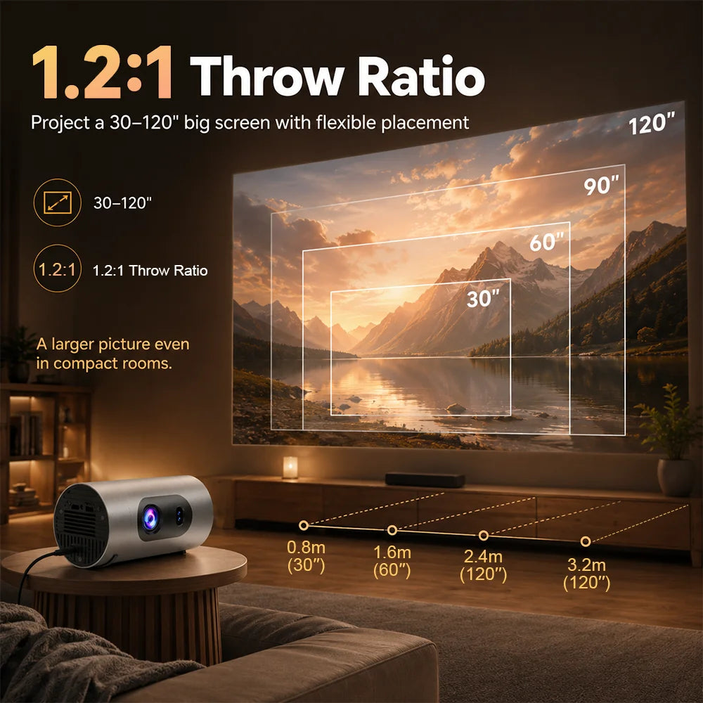 Shortthrow Q8 Projector Android13 300ansi Wifi6 BT Support 4K 1080P Zpaxo