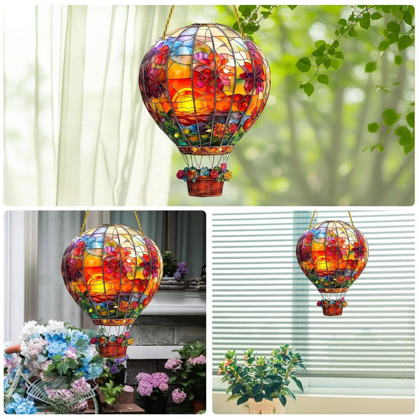 Hot Air Balloon Acrylic Sun Catcher – Window & Wall Decor Acrylic Sun Catcher Zpaxo