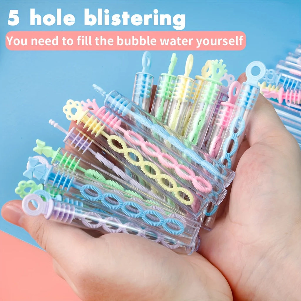 Mini Bubble Wands Set – Pastel Party Favors for Weddings & Events