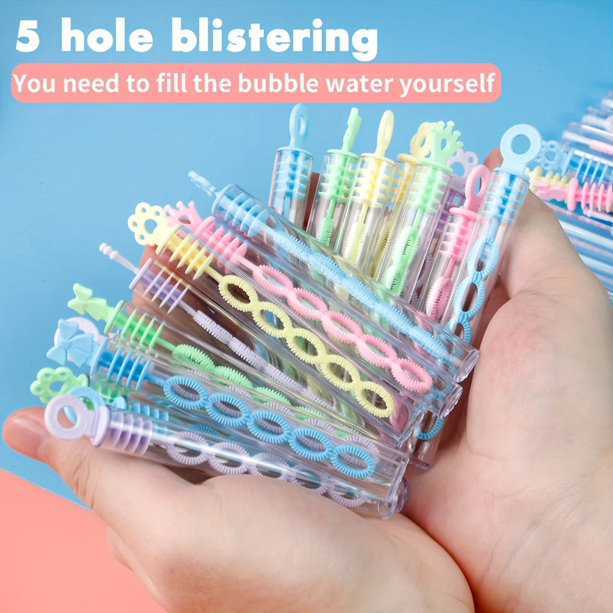 Mini Bubble Wands Set – Pastel Party Favors for Weddings & Events
