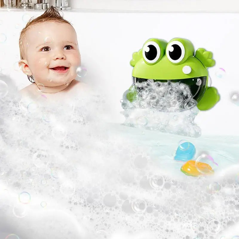 Bathtub Bubble Machine Bathtime Cute Frog Crocodile Toys Baby Bath Bubble Machine Bathtime Shower Toys Birthday Easter Basket Zpaxo