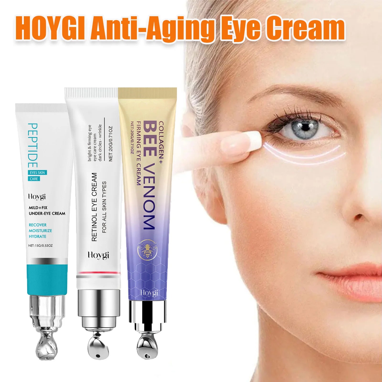 Hoygi Retinol & Bee Venom Peptide Firming Eye Cream Series Anti-Aging Eye Cream Zpaxo