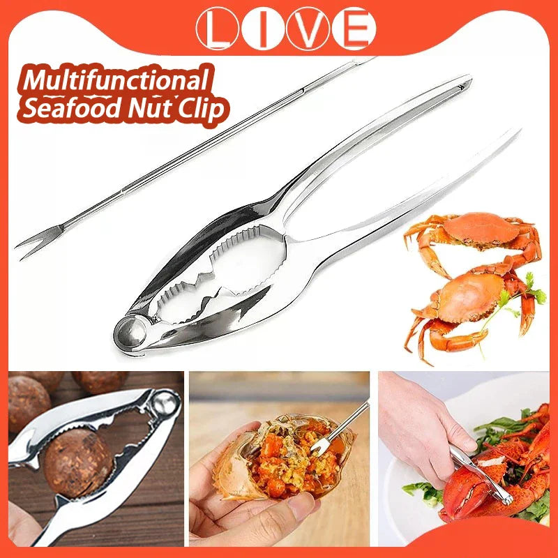 Seafood Crackers Crab Opener Clip Leg Sheller Nuts Forks Lobster Zpaxo
