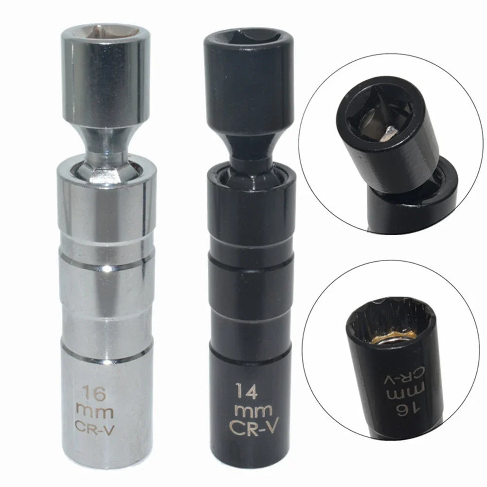 Universal Spark Plug Spanner Socket Adapter Joint Magnetic Flexible