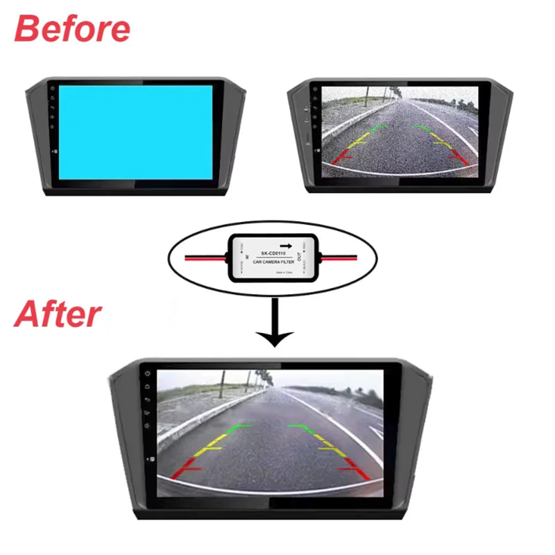 170 Degree AHD 1080P CVBS Car Rear View Camera 12V Power Filters
