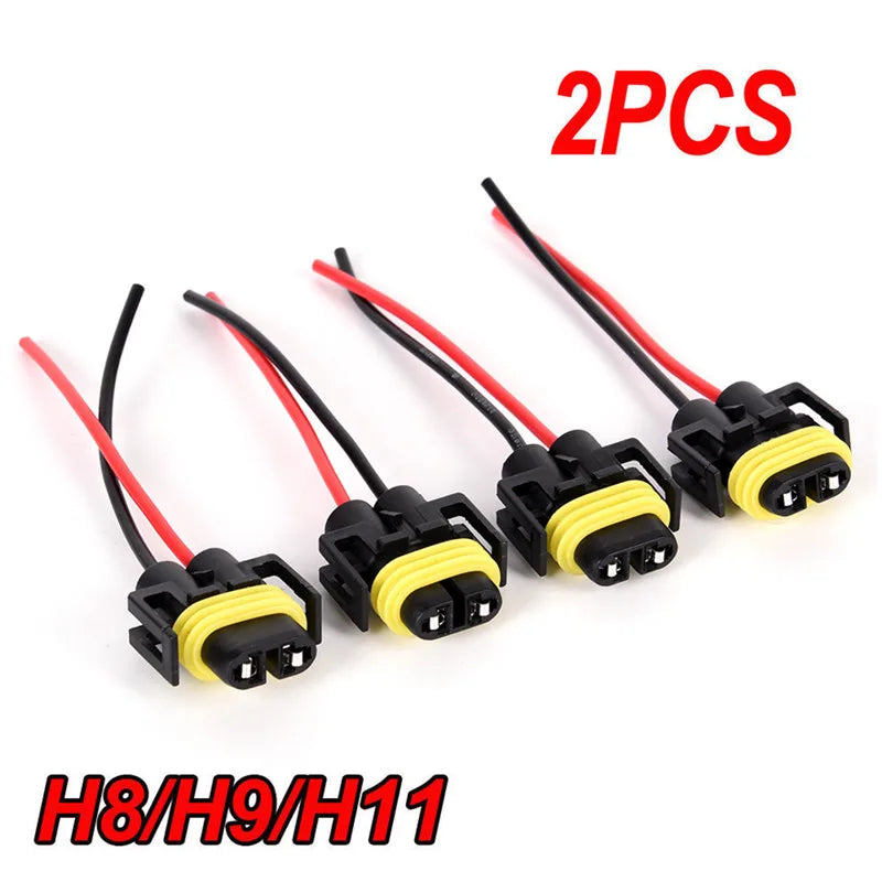 New 2Pcs H8/H9/H11 Wiring Harness Socket Car Wire Connector Cable Plug Adapter for Foglight Head Light Lamp Bulb Light Zpaxo