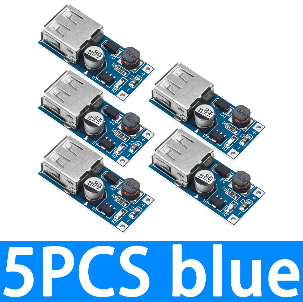 0 9V-5V 5V 600mA DC-DC Step-up Boost Converter Module Ultra-low Zpaxo 5pcs blue
