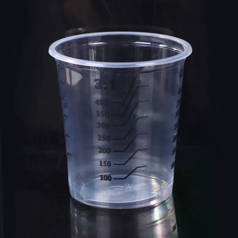 Disposable Clear Plastic Paint Mixing Cups Pot Calibrated Cup Zpaxo