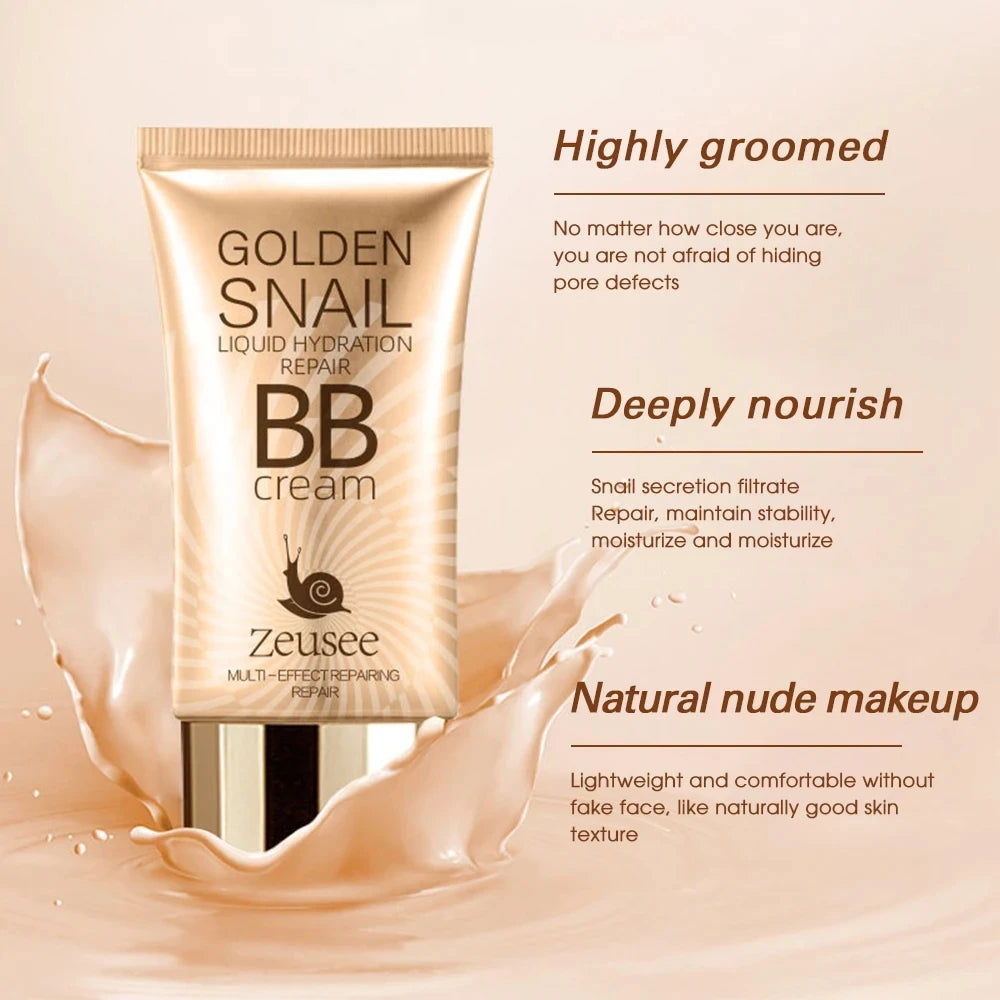 Golden Snail BB Cream Matte Moisturizing Foundation Primer Full Zpaxo