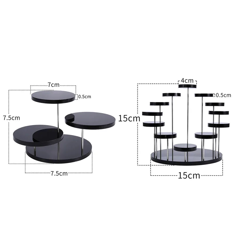 3 12 Tray Cupcake Stand Acrylic Display Jewelry Cake Dessert Rack