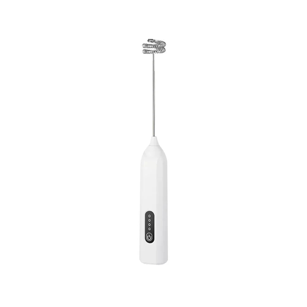Mini Milk Frother Portable Handheld Electric Foamer Whisk Drink Mixer Zpaxo White