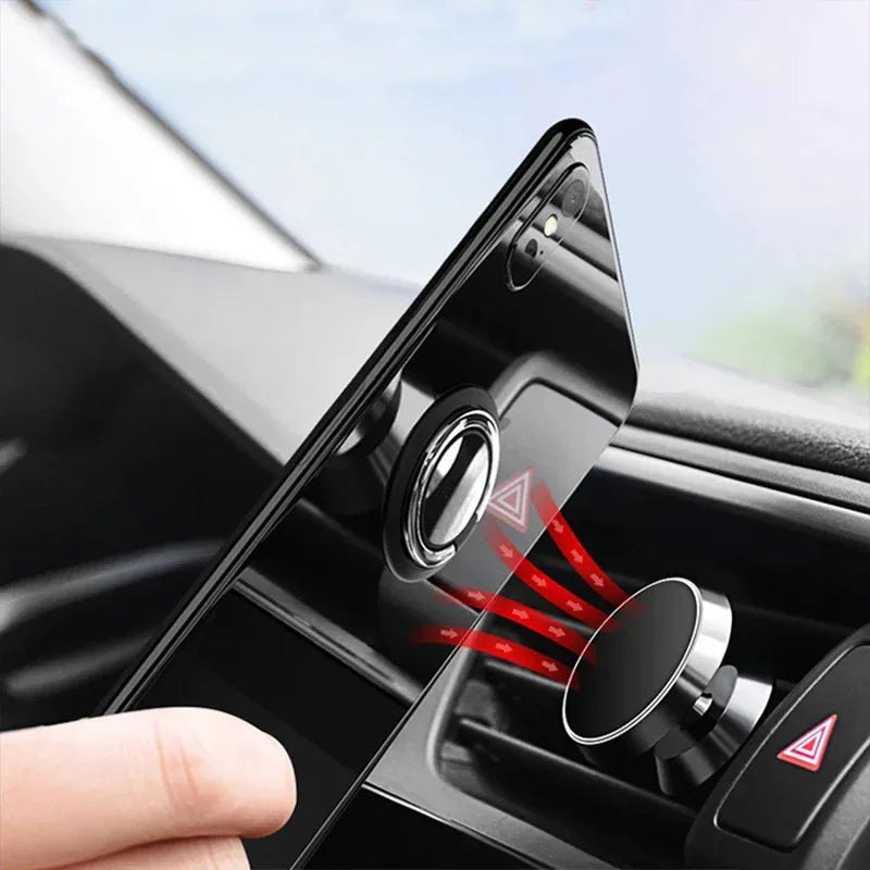 360° Rotating Finger Ring Phone Holder & Magnetic Car Mount Stand