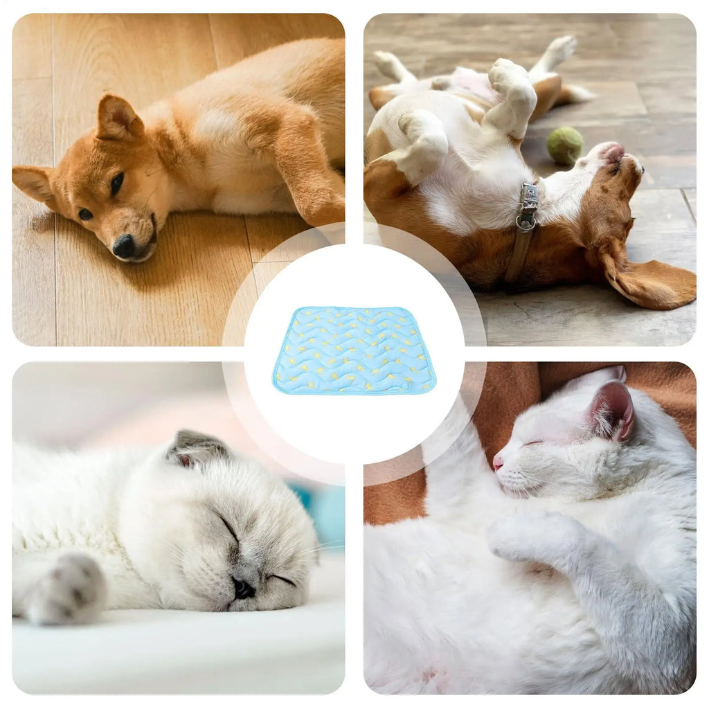 Cooling Mat For Dogs Portable Non-Slip Bed Outdoor Summer Dog Cooling Mat For Small Medium Large Kitten Puppy Indoor Crate Home Zpaxo