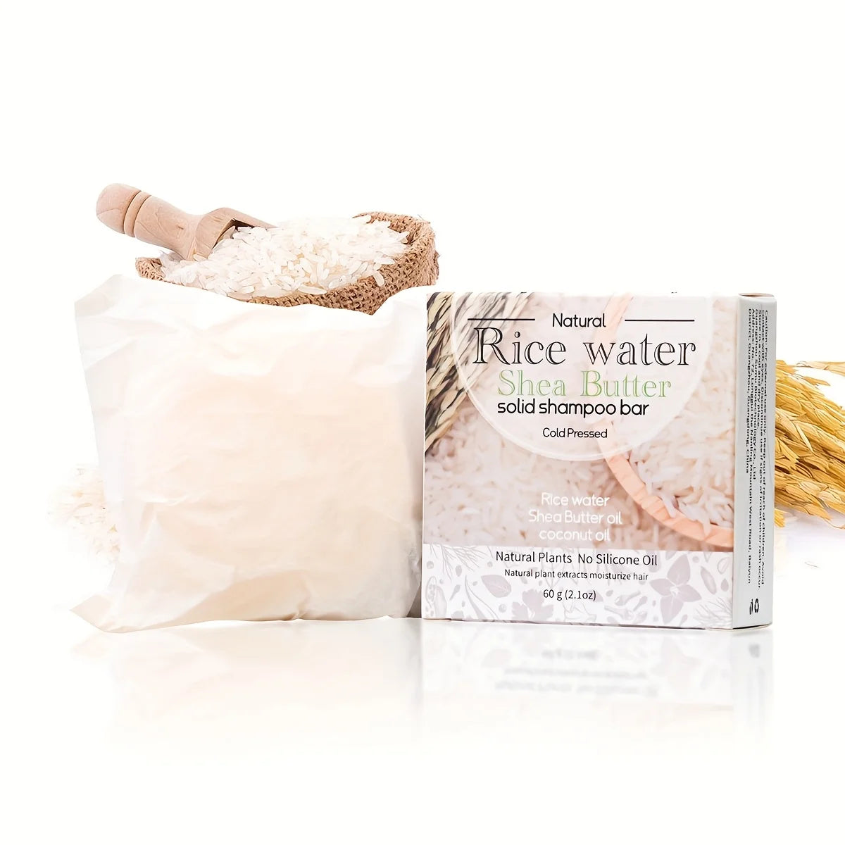 12-Pack Rice & Shea Butter Solid Shampoo Bars – Deep Cleanse Solid Shampoo Bar Zpaxo