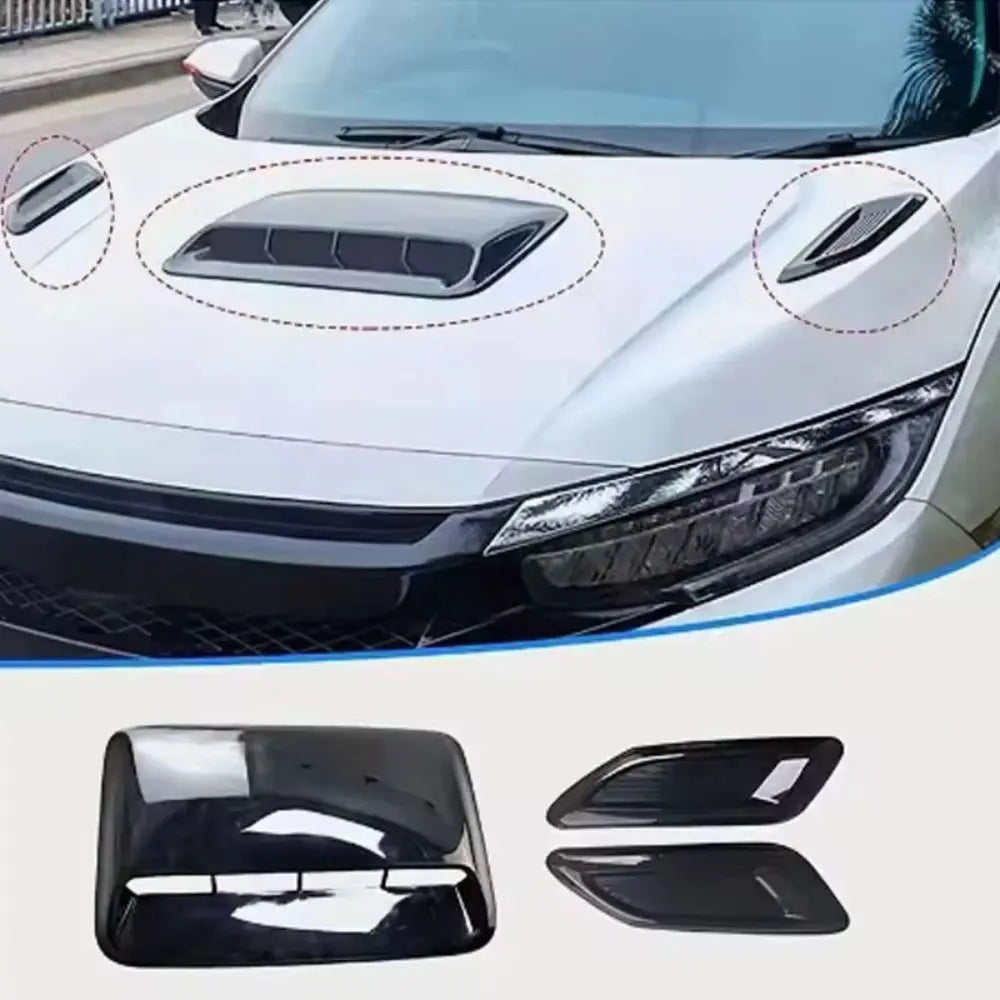 Auto Exterior Car Air Flow Intake Hood Carbon Fiber Reliability Zpaxo