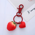 Cute Creative Car Key charms Bag Pendant Gift For Friend Backpack Pendant Key Accessories Strawberry Heart Keychain Key Holder Zpaxo D