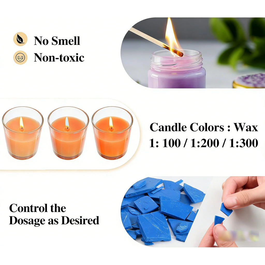 16 Candle Dye Colors, 15 Wicks & 5 Holders – DIY Candle Making Kit Candle Making Kit Zpaxo
