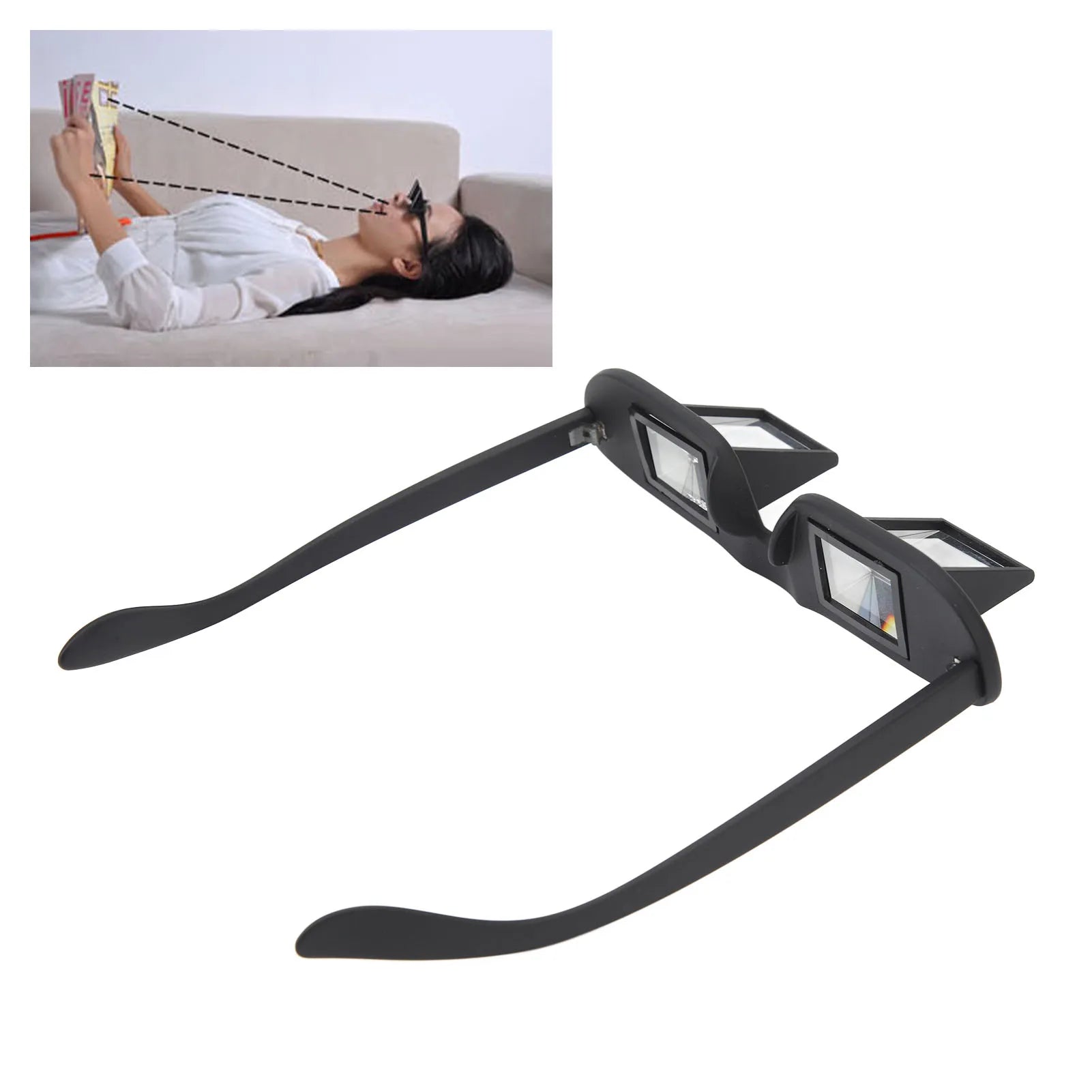 Bed Prism Glasses Neck Black Definition Compact Lazy ABS Optical