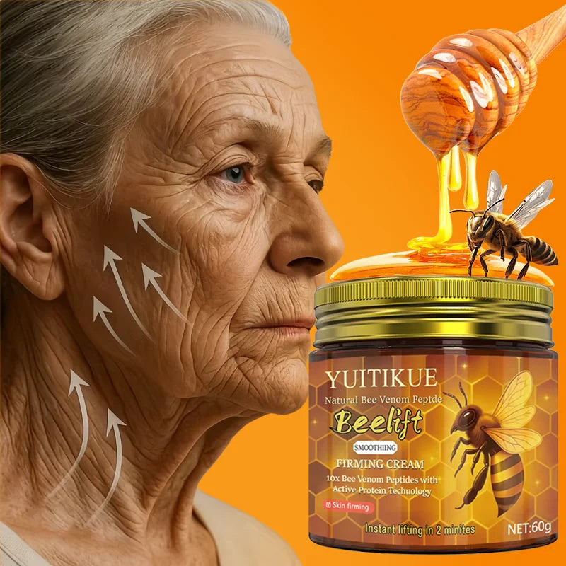 YUITIKUE Bee Venom Cream 60g – Instant Lift & Anti-Wrinkle Peptides Anti-Aging Face Cream Zpaxo