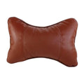 PU Leather PU Leather Car Neck Pillows Comfortable Breathable Auto Seat Head Neck Rest Cushion Easy Install Zpaxo brown