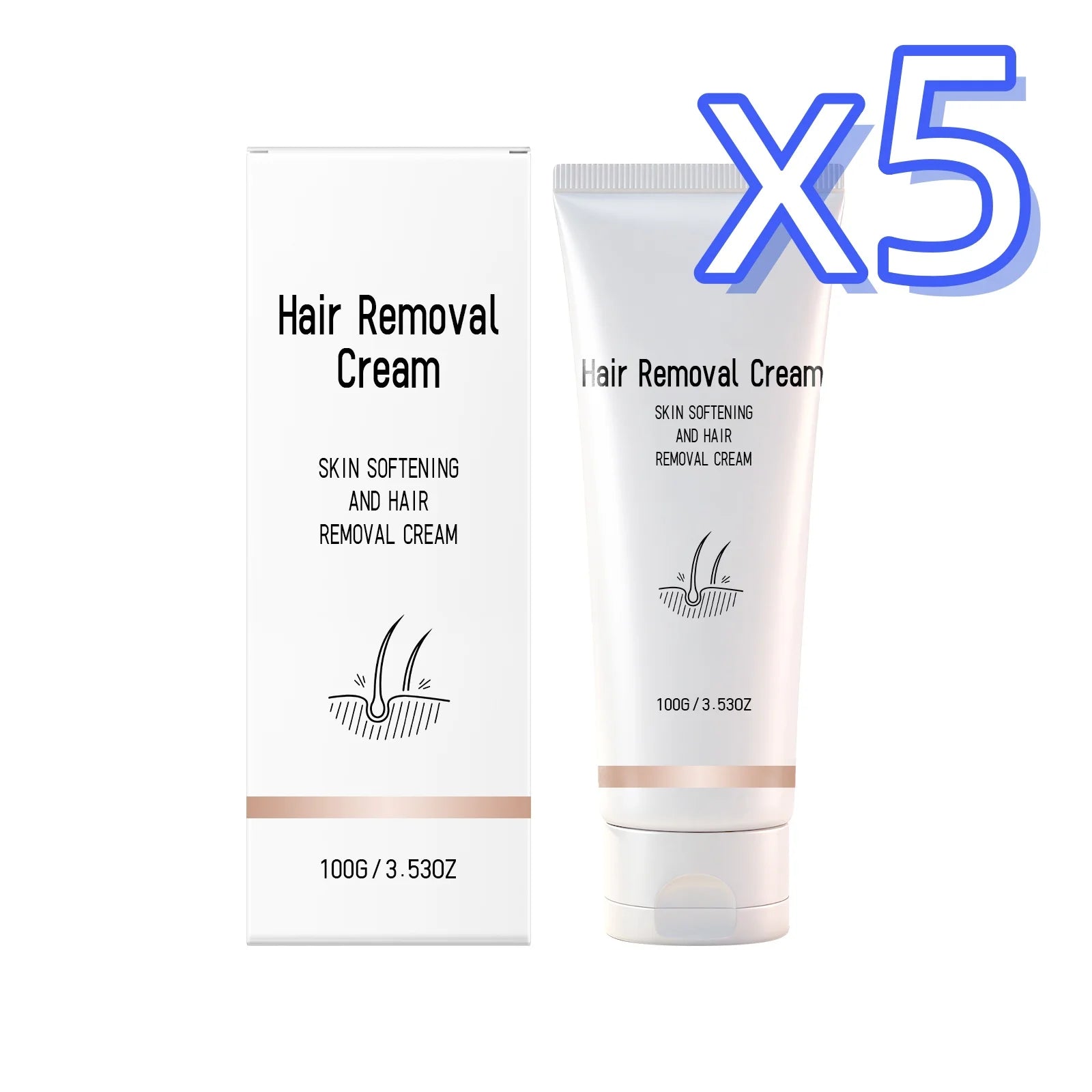 Instant Painless Hair Removal Cream – Smooth Skin | Zpaxo Hair Removal Cream Zpaxo 100g Boxed x 5PCS