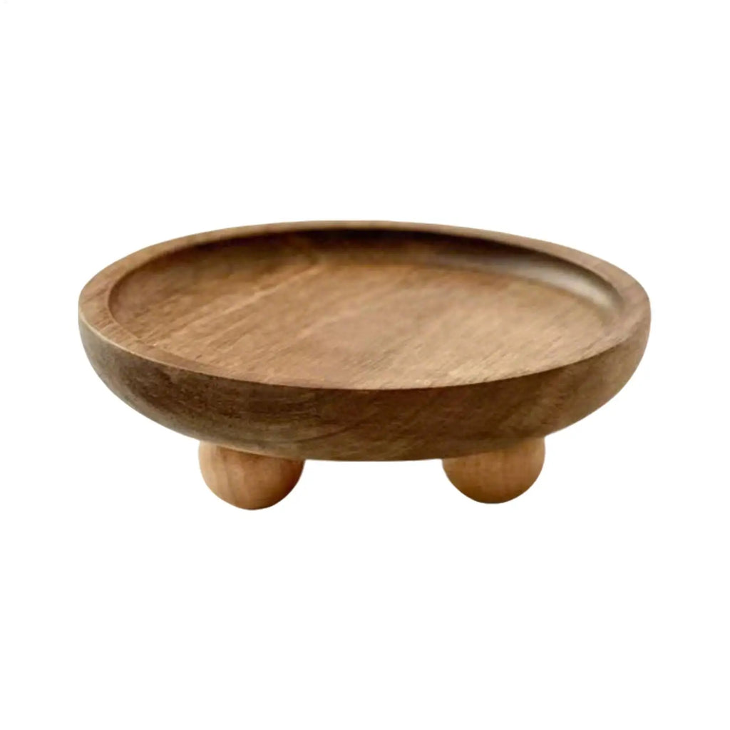 Mini Wooden Decorative Round Tray – Jewelry, Vanity & Kitchen Decorative Storage Tray Zpaxo