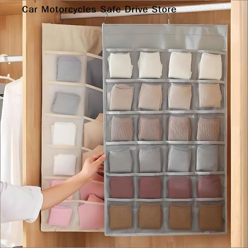 CMDouble Sides Bar Underwear Storage Hanging Bag Dormitory Home