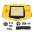 For Custom GBA Housing Shell For Game Boy Game Console Protection Case Advance Replacement Button Screws Kit Clear Transparent Zpaxo Yellow