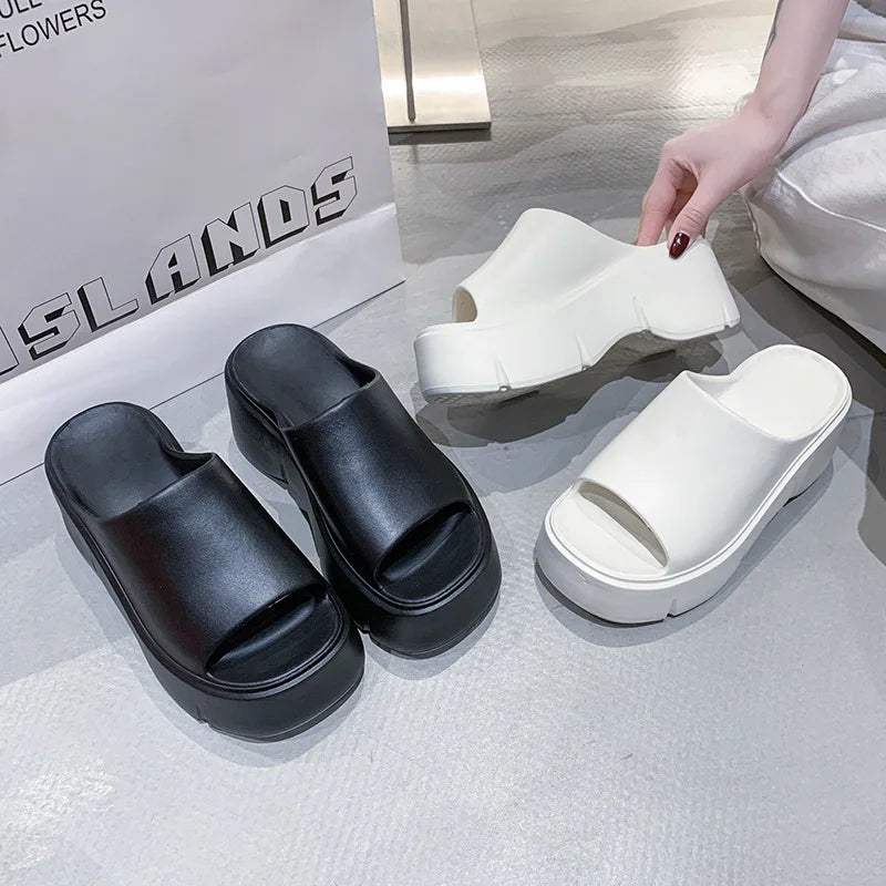 Thick Sole Sandals Women Home Platform Slippers EVA Non Slip Beach