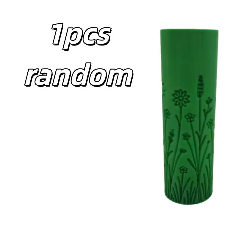 1pcs Seamless Texture Roller for Clay – Sea, Grass & Marine Patterns, No Carve, Plastic, Pottery Tool Zpaxo 1pcs green