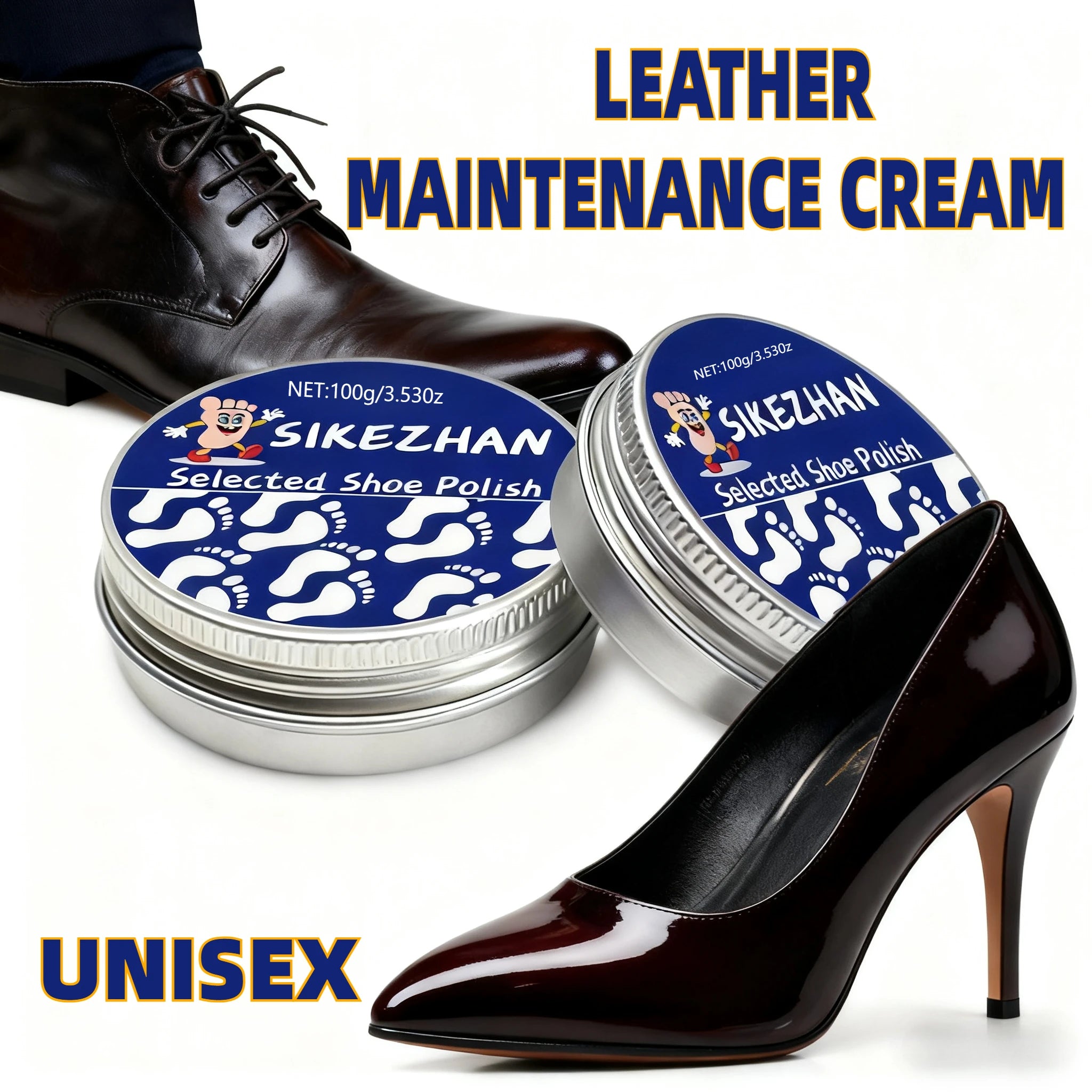 Neutral Leather Shoe Polish Cleaner and Conditioner Cream for Leather Shoes Bags Shine Moisturizing Nourish Anti‑Cracking Care Zpaxo