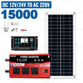 SOECOPO 15000W Portable Solar System 200W Panel Inverter 3 Sockets 8