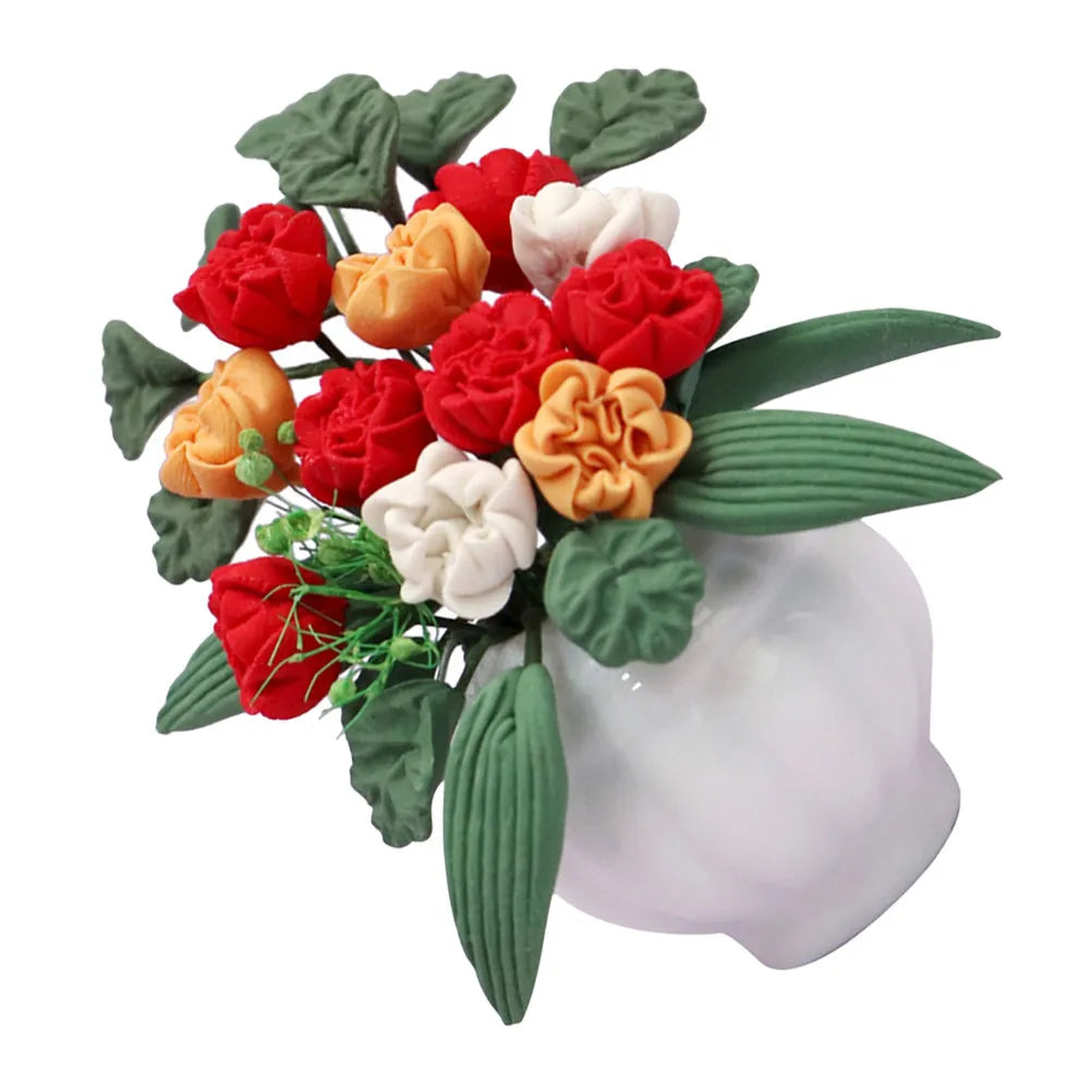 Mini Flower Pot Synthetic Resin Simulation Lifelike Desktop Decor