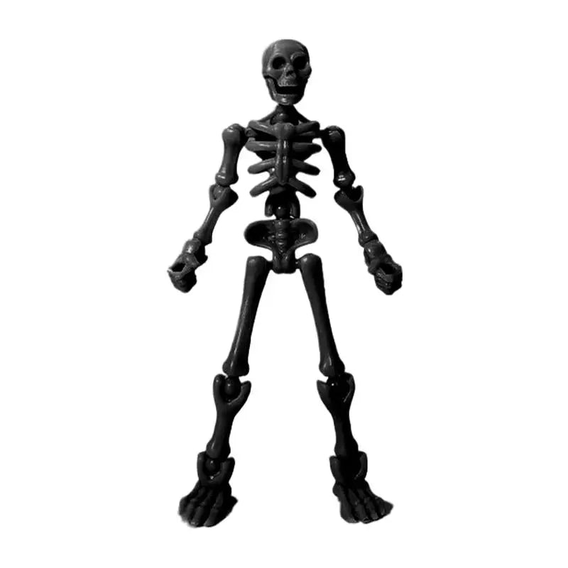 3D DIY Skull Model Assembly Toy – Articulated Mini Skeleton DIY Model Assembly Kit Zpaxo Black