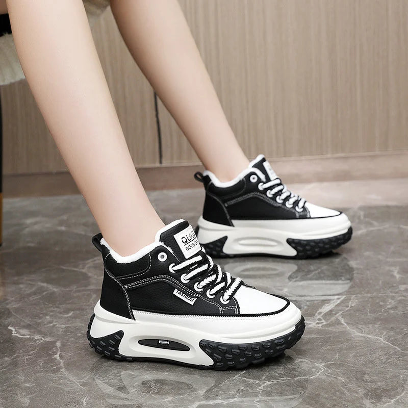 2025 Winter Chunky Sneakers Shoes Women Europe Heightening Dad Sport Zpaxo
