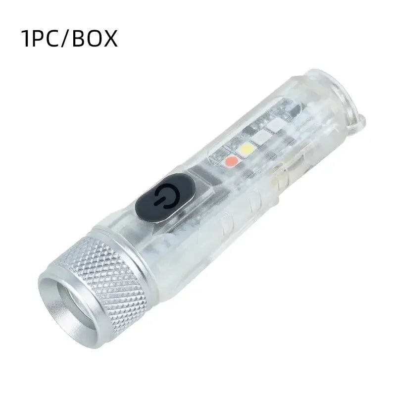 Mini USB-C LED Keychain Flashlight – 600LM Waterproof Multi-Mode