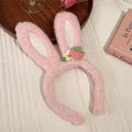 Rabbit Ear Headband Hat Strawberry Flower Bunny Hair Band Happy Zpaxo Pink