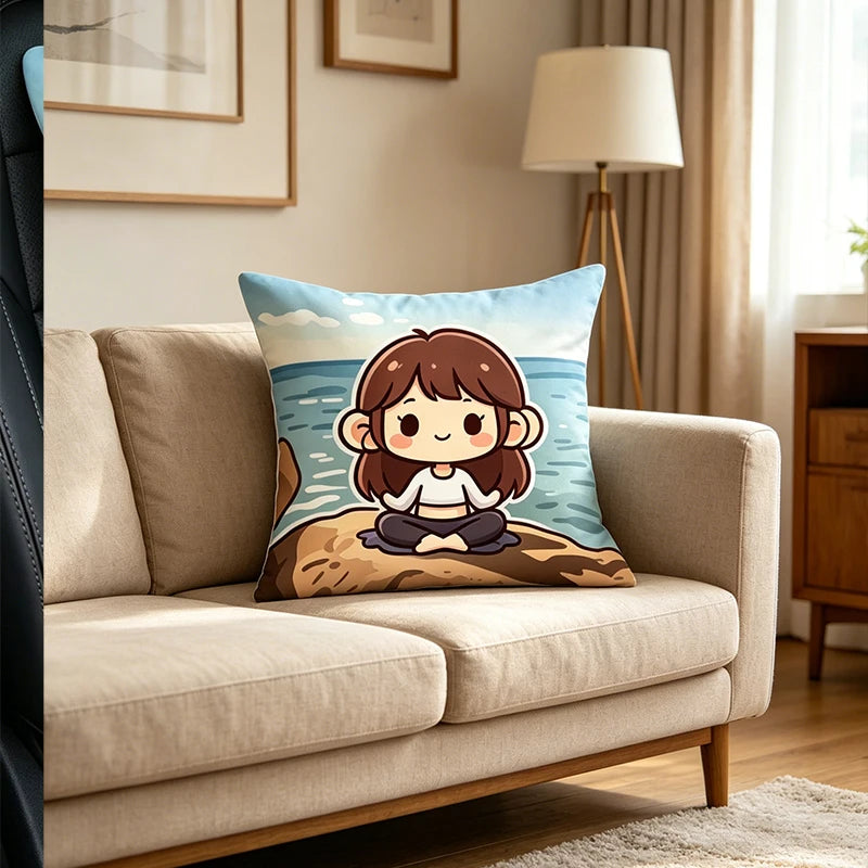 Custom Photo Cushion Cover Personalized Logo Pillow Sofa Car Seat